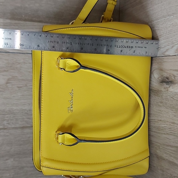 NWOT BOSTANTEN Yellow Handbag/ Purse/Crossbody - Picture 4 of 8